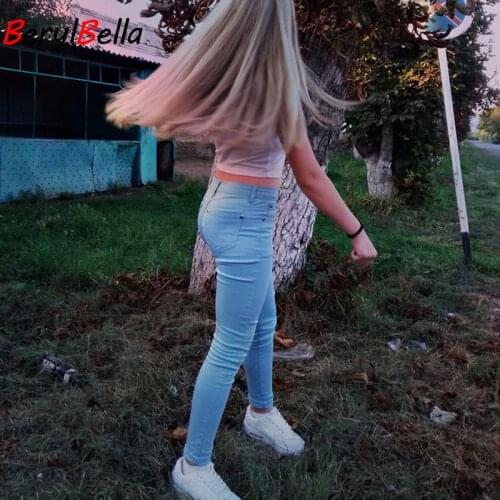 Casual Women Jeans Slim Spring Winter Pencil Pants Skinny Stretch Trousers Women Pants White Warm jeans Elastic femme BerylBella