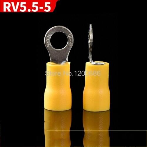 The introduction of pre-insulated round cold-pressed terminal RV5.5-5 O-type terminal 100 brass