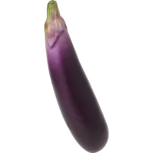 Lifelike Artificial Eggplants Simulation Fake Vegetable Photo Props Home Kitchen Decoration Kids Teaching Toy--Y142