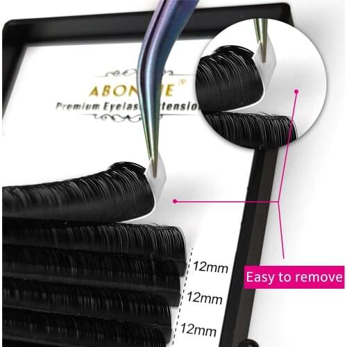 16Rows Premium Lashes Individual Eyelash Extensions C/D Curl All Size Cilios Silk Mink Eyelashes Faux Cils