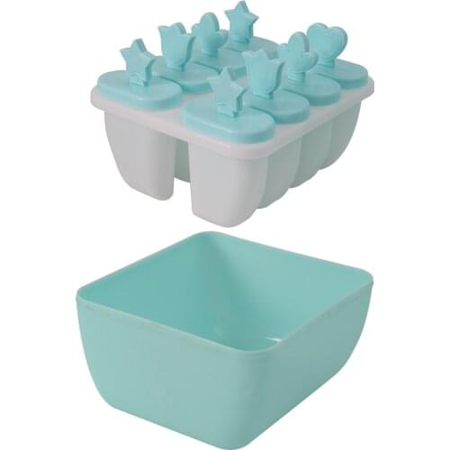8 Hole Silicone Ice Cream Mould Ice Cube Tray Popsicle Barrel Diy Mold Dessert Ice Cream Mold with Popsicle Stick
