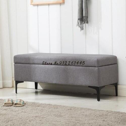 Nordic storage shoes changing stool storage stool cloakroom sofa stool modern simple light luxury bed tail stool bedroom bench