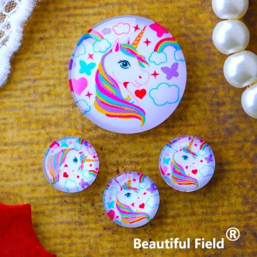 12mm 25mm 14mm 16mm 18mm 20mm Photo Glass Cabochons Round Cameo Set Handmade Settings 30mm Unicorn AY1206365536