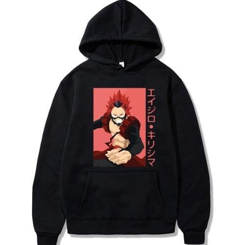 Japanese Anime My Hero Academia Hoodies Japan Style Eijiro Kirishima Streetwear Sweatshirt For Women/Men