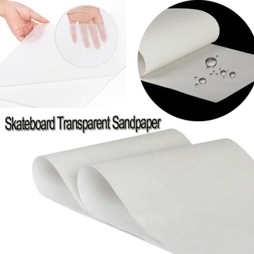 1pc Transparent Longboard Sandpaper Grip Tape 126*26.5cm Thickened PVC Breathable Anti-fracture Clear Skateboard Sandpaper