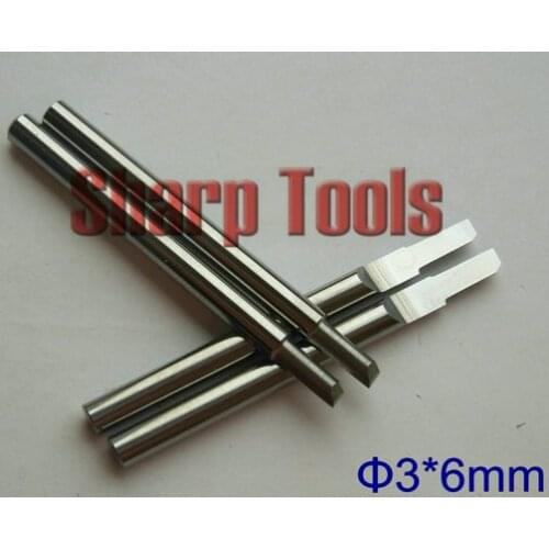 Custom 3 x 3 x 6MM One Flute Straight Wood Router Bits Carbide CNC Milling Cutter Tool, Edge Milling CNC Router Cutter Bits 10pc