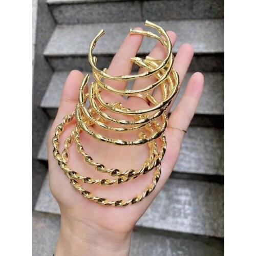 10Pcs Fashion New design gold plated bracelet,fashion style simple bangles,popular bracelet wholesale