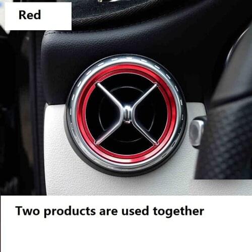 10 pcs Aluminium alloy Air outlet sticker/Instrument panel Air outlet decoration ring Fit for Mercedes Benz A/B/GLA/CLA Class
