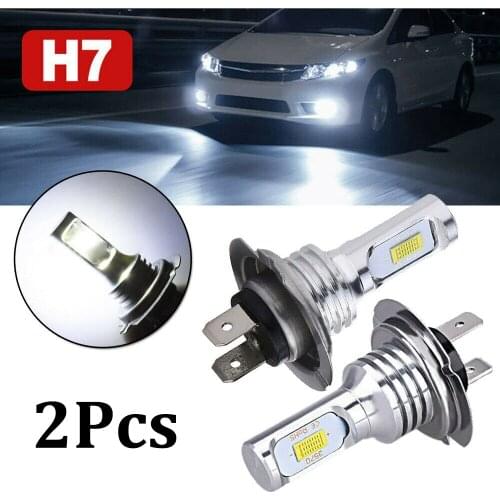 2pcs H7 LED Headlight Bulbs Kit High or Low Beam 55W 8000LM Super Bright 6000K White Car Lights Accessories