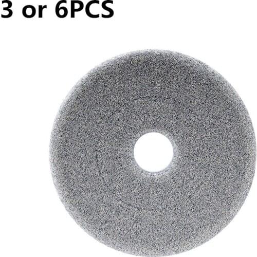 3 or 6PCS 24cm Round MOP Head Cloth Spin Wring for Cleaning Floors Pad Home Replacement Universal Accessories 360 Rotating