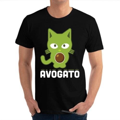 Avogato Cute Cat Tops Tees Classic Discount New T Shirts Camisas Pure Cotton O-Neck Men T Shirts Unique Top T-shirts