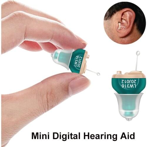 Wireless Hearing Aid Mini Digital Invisible In The Ear Sound Amplifier Headphones For Deafness Elderly Left&Right Ear Aid Device