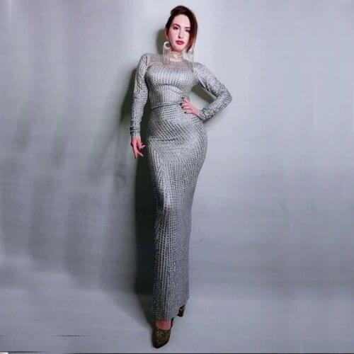 Glisten Rhinestone Jazz Dance Costume Female Singer Show Nightclub Beyonce Womens Party Prom Romper Celebrate Outfit Stage Wear