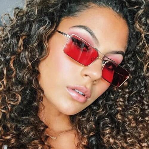 HKNA 2021 Vintage Square Sunglasses Women Retro Eyeglasses For Women/Men Metal Glasses for Men Vintage Gafas De Sol Para Hombre