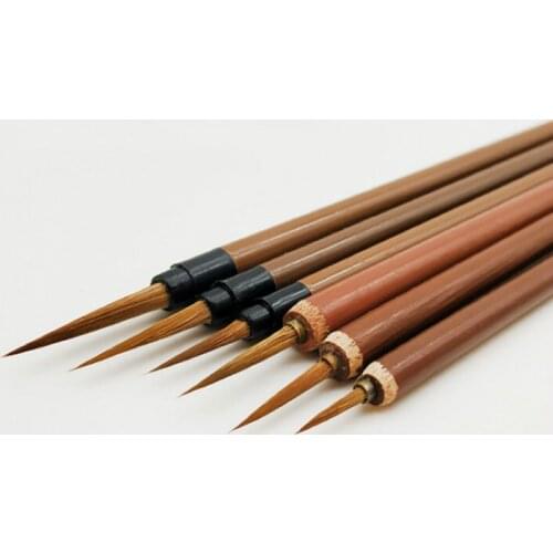 Chinese Fine Line Brush 9pcs Watercolor Painting Meticulous Freehand Painting Writing Brushes Calligraphy Pen Art Supplies