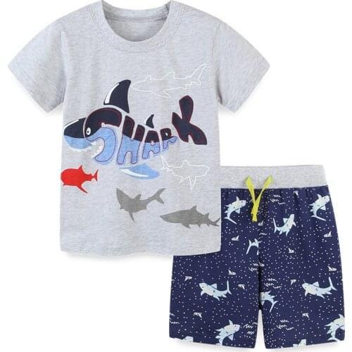 Bambino New Year 2021 Summer T shirt and Short Pants Set of Baby Boy 2-7 Years Children Clothing Set Tees and Shorts Kids Boy