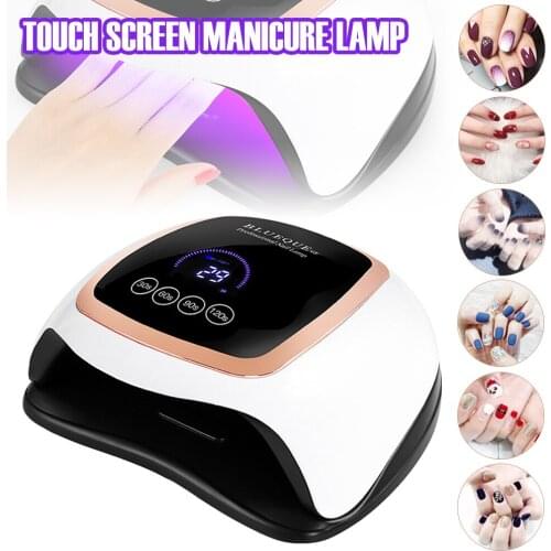 Nail Art 168W Nail Polishing Lamp with Display 42pcs UV/LED Beads Polish Quick Drying 10s/30s/60s/99s Timer