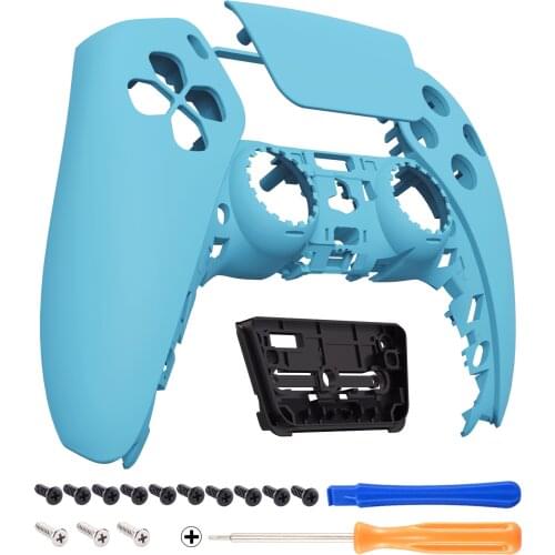 EXtremeRate Soft Touch Custom DIY Replacement Front Housing Shell and Touch Pad Cover for PS5 Controller