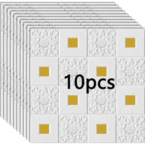 60pcs3D Wall Stickers Roof Self-adhesive Ceiling Wallpaper Decoration Panels Home Decor House Office Kids Living Room Decoration