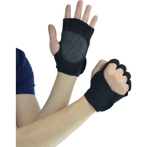 Strength Training Gloves for Gym Workout, Powerlifting, Weightlifting & Fitness, Anti-slip Rubber Padded, Dumbbells Hand Grips