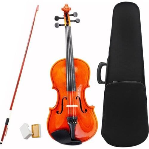 Violin Handmade Antique Maple violin 1/2 musical instrument with fiddle case violin bow rosin Bridge for Musical Lover&Beginners