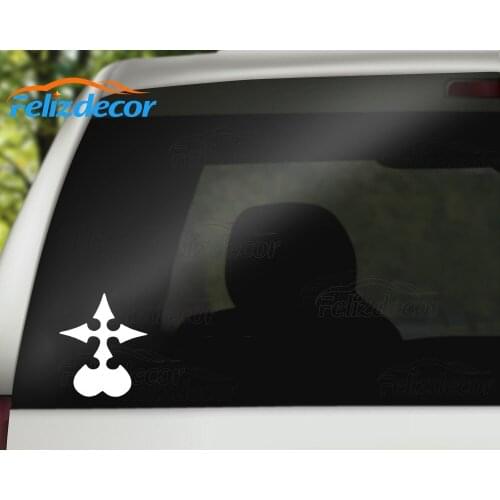 12cm Tall Cartoon Kingdom Hearts Logo Decals Vinyl Car Decal Art Car Styling Rearview Mirror Decor Stickers Waterproof L203