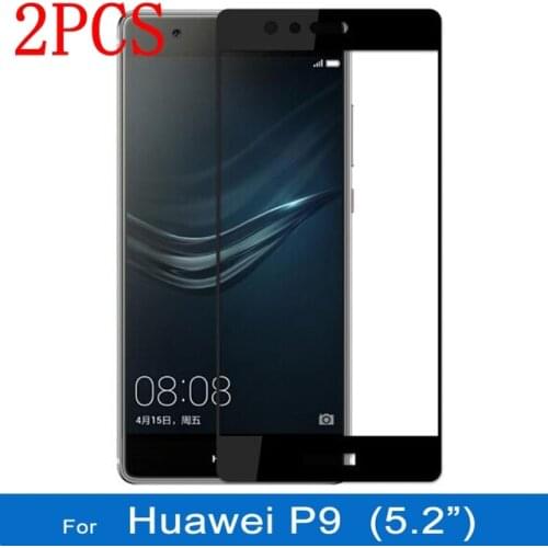 2PCS Full Cover Tempered Glass For Huawei P9 Screen Protector protective film For Huawei P9 EVA-L09 EVA-L19 glass