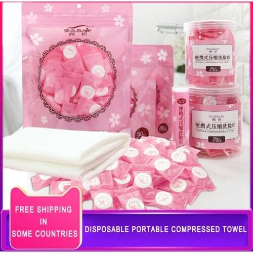 2020 Hot Sale Portable Towels Wipes Tablet Beach Travel Dry Compressed Coin Disposable Face Towel Bathroom Towels Beach Towel