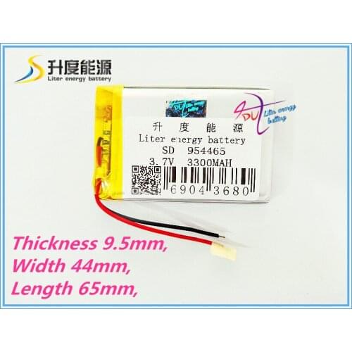 3.7V,3300mAH 954465 polymer lithium ion / Li-ion battery for model aircraft,GPS,mp3,mp4,The tablet battery