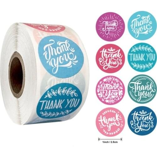 500pcs/pack gloss stickers Roll handmade with love label gift craft packaging Label Sticker stationery kraft paper 25mm