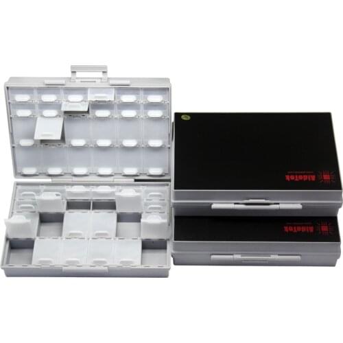AideTek 3 unit of BOXALL48 lids empty enclosure SMD SMT organizer surface mount plastic part box lables 3BOXALL48