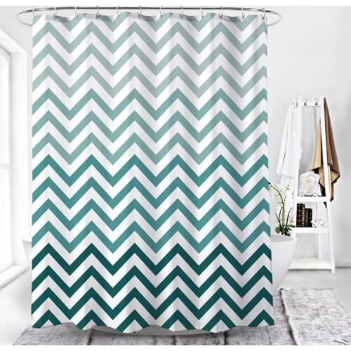 Watercolor Stripes Home Bathroom Shower Curtain Thickened Polyester Fabric Waterproof Shower Curtains Simple and Modern Curtain