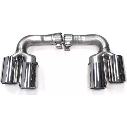 Car Parts Muffler Tip Stainless Steel End Tailpipe For Porsche Cayenne Hybrid/Petrol 2018-2020 Black/Silver Exhaust Pipe System