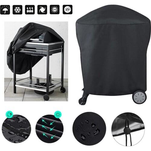 BBQ Cover Outdoor Dust Waterproof Weber Heavy Duty Grill Cover Rain Protective outdoor Barbecue cover bbq grill black