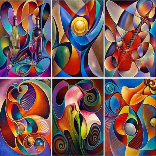 EverShine 5D DIY Diamond Painting Landscape Picture Diamond Embroidery Abstract Full Square Mosaic Rhinestones Wall Art