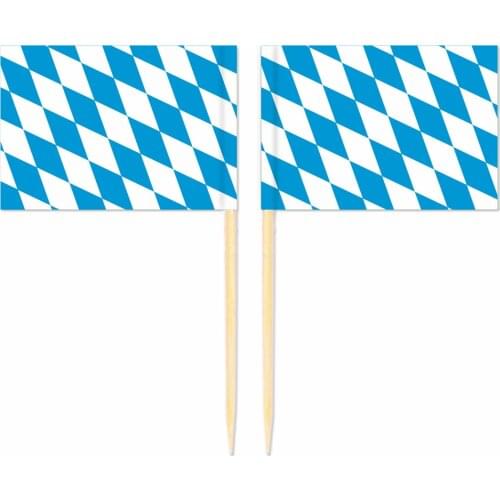 Bavaria Toothpick Flag 3.5X2.5CM Cake Topper Party Cupcake Wedding Baby Shower Supplies Lovely Baking Dessert Decorations