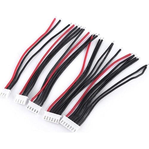 Good Quality 2s 3s 4s 5s 6s LiPo Battery Balance Charger Plug Line/Wire/Connector 22AWG 100mm JST-XH Balancer Cable 5 Pieces/Lot
