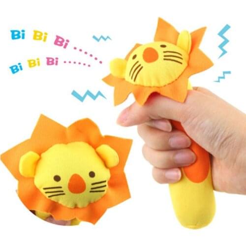 2019 Baby Rattles Mobiles Soft Cat Tiger Plush Doll Sticks Crib Bed Hanging Animal Toy Doll Kids Toy K0037