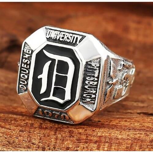 S925silver European and American punk wind kings ring retro domineering exaggerated popular mens style opening jewelry