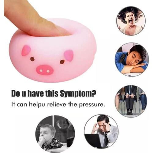 TPR Simulation Piglet Buns Food Steamer Net Red New Flour Product Squeeze Pig Decompression Squeeze Music Creative Vent N0F1