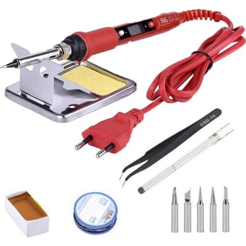 LCD Dgital Soldering Iron Kits 80W 220V 110V Temperature Adjustable Welding Tools Kit Soldering Rework Station Solder Tools
