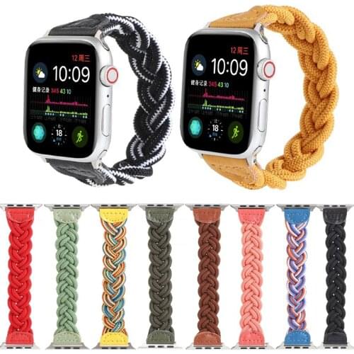 Nylon Strap For Apple Watch 6 5 4 3 2 Women Men Fabric Braided 42mm 38mm Watch strap for iwatch series 4 40mm 44mm