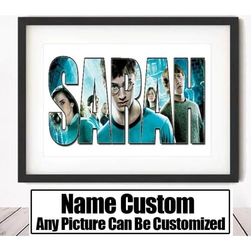 Personalised NAME Word Art Diamond Painting Movie Character Poster Diamond Embroidery Wall Art Anime Hero Gift Home Decor