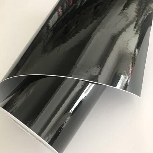 50cmx200/300/500cm Black Glossy Vinyl Film Piano Black Gloss Car Wrap Adhesive with Air Bubble Free Car Wrapping Sticker