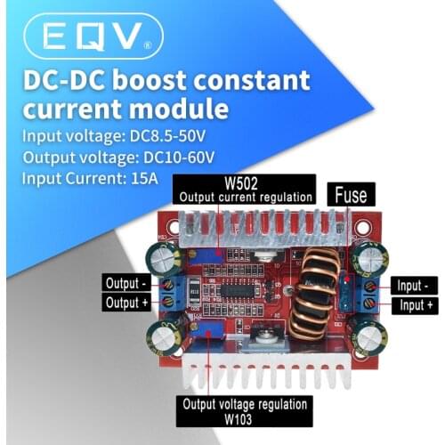 DC 400W 15A Step-up Boost Converter Constant Current Power Supply LED Driver 8.5-50V to 10-60V Voltage Charger Step Up Module