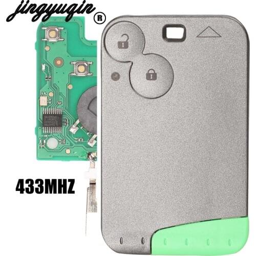 Jingyuqin 5pcs /lot 2 Buttons Smart Remote Key PCF7947 Chip 433Mhz for Renault Laguna Espace Smart Card Remote