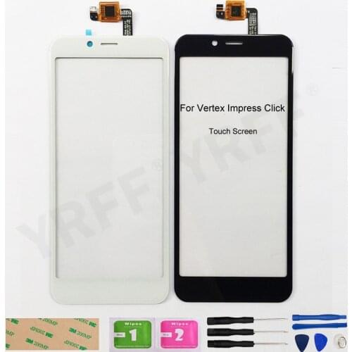 Touch Glass Panel Screen For Vertex Impress Click Touch Screen Digitizer Sensor Glass Panel Replacement Parts 3M Glue