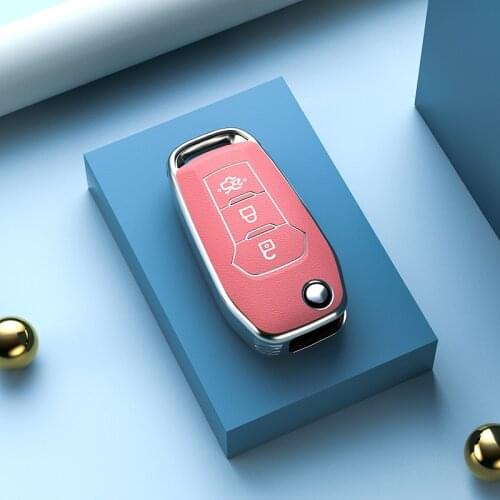 TPU Car Key Cover Case For FORD Fusion Fiesta Escort Mondeo Everest Ranger 3 Buttons Folding Key Protective Shell Accessories