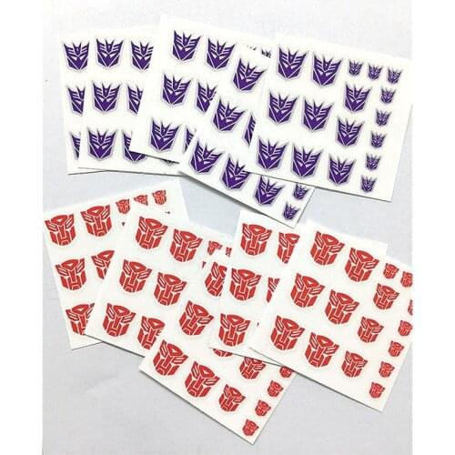 Transformers Sticker UV Transfer Tattoo Nail Three-dimensional Pressure Sign Red Purple Sticker