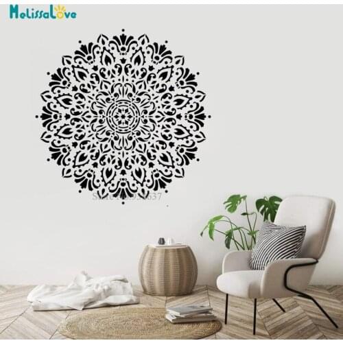 Harmony Flower Mandala Beautiful Bohemian Decal Bedroom Living Room Home Decals Vinyl Wallpaper Poster BA694